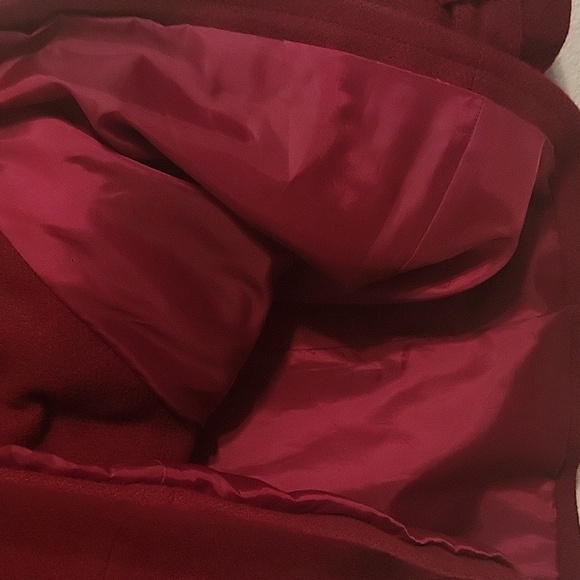 Vintage Lane Bryant Double Breasted Deep Red Peacoat sz 14/16 Lined, Wool Blend - Picture 9 of 14